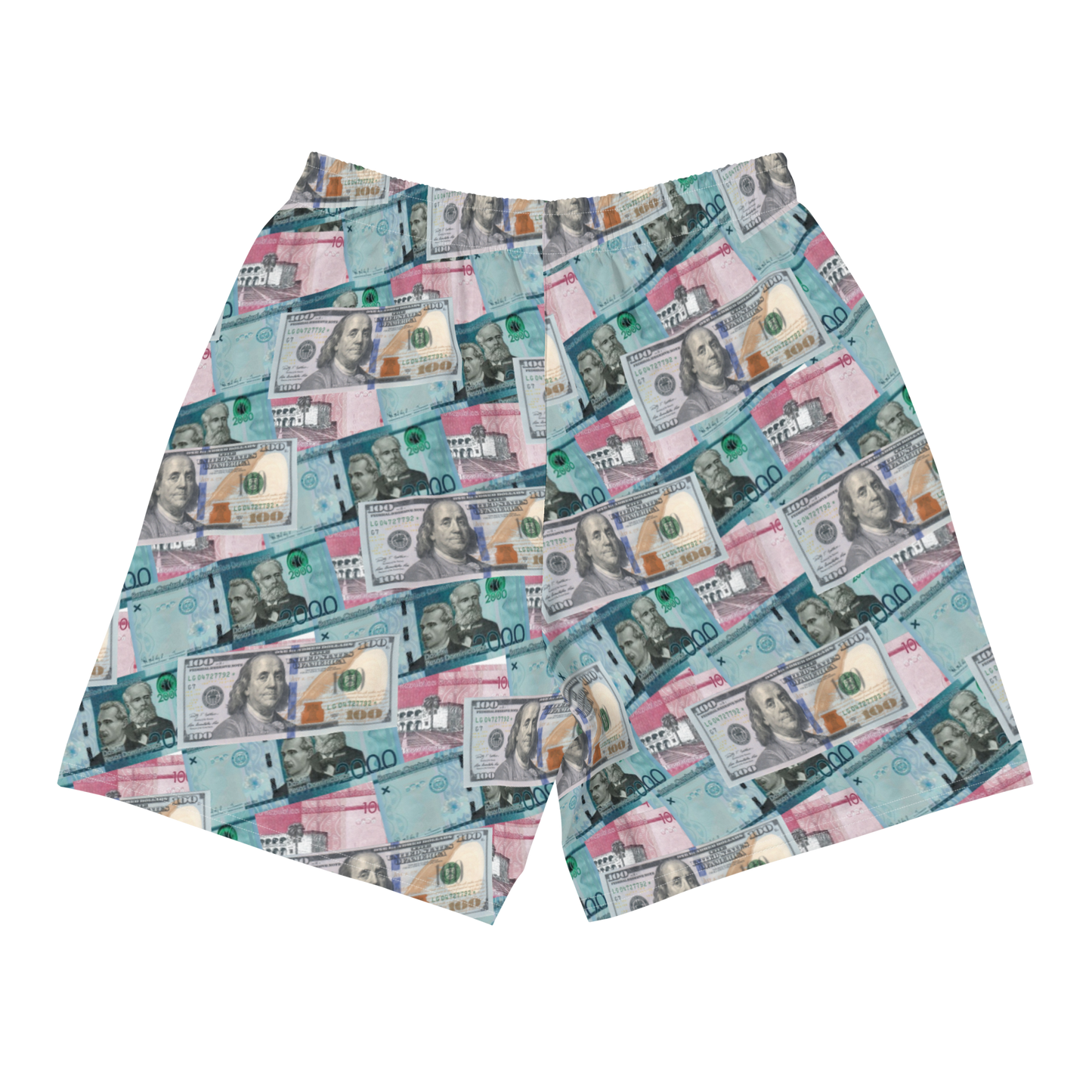 Dominican Pesos y Dolares Men's Athletic Long Shorts Swimsuit
