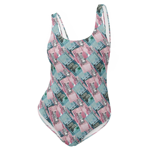1000 y 2000 Dominican Pesos One-Piece Swimsuit