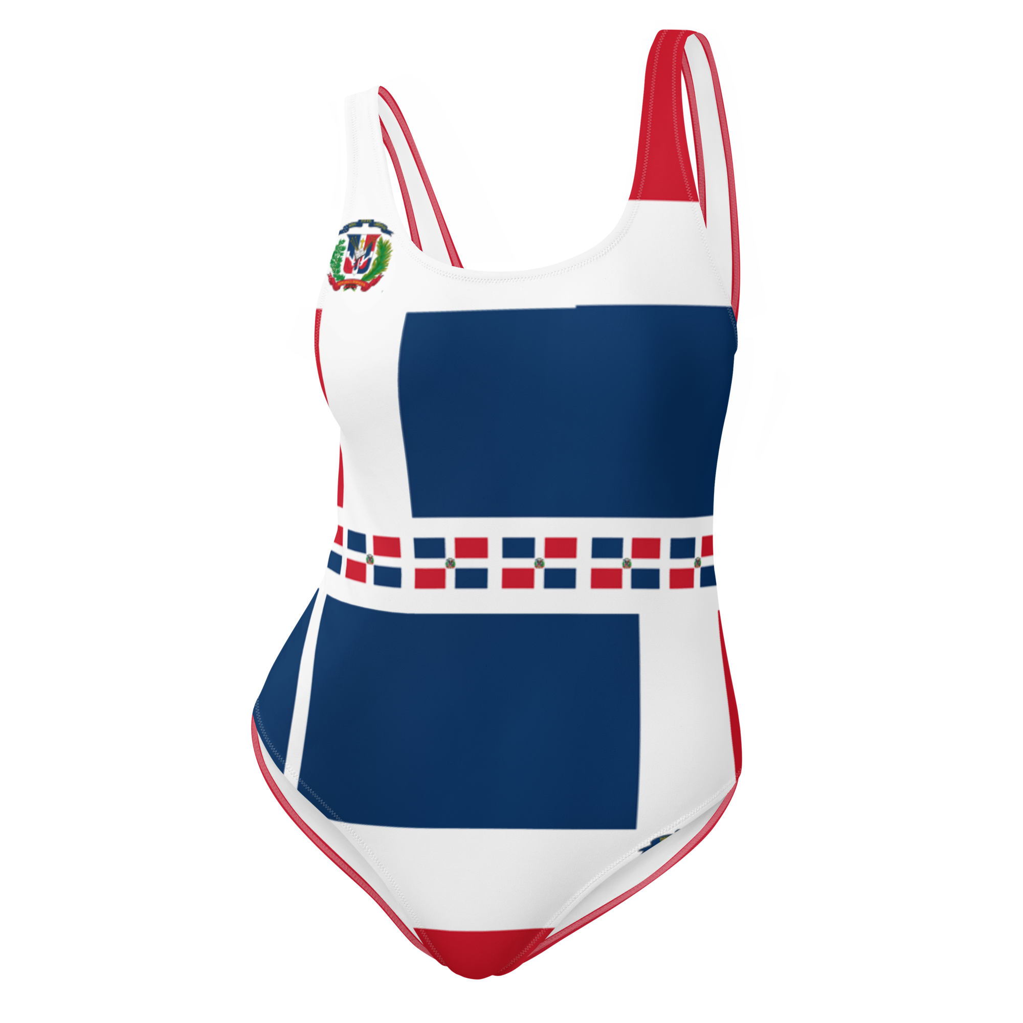 Dominican Republic Flag All Over Collage One Piece Swimsuit