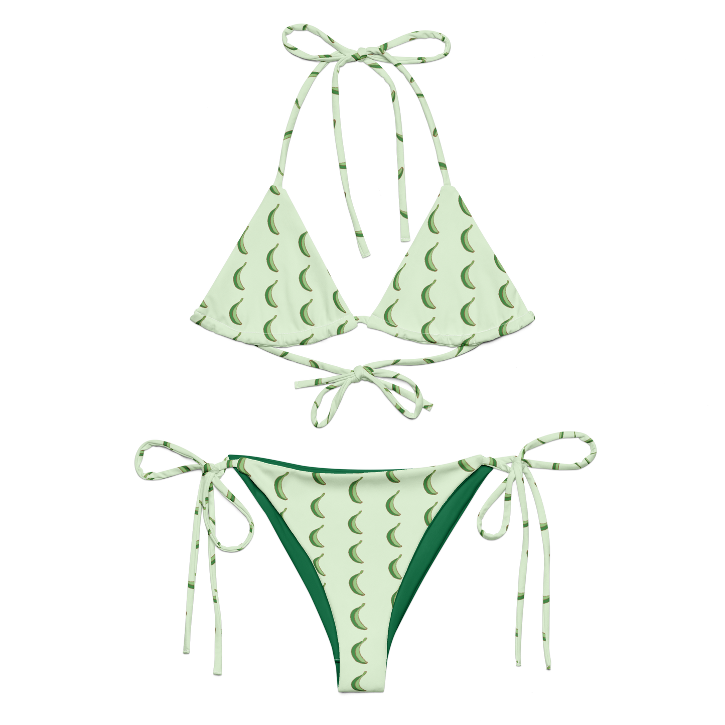 Platano Power Dominican All-over Print Two Piece String Bikini Set Swimsuit