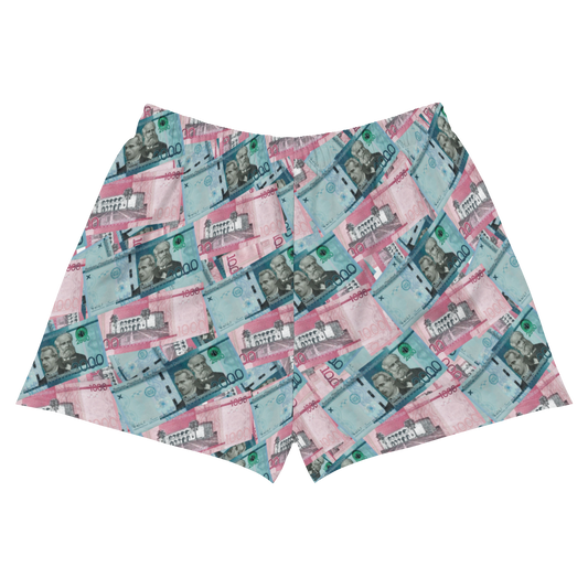 1000 y 2000 Dominican Pesos Women's Athletic Shorts Swimsuit