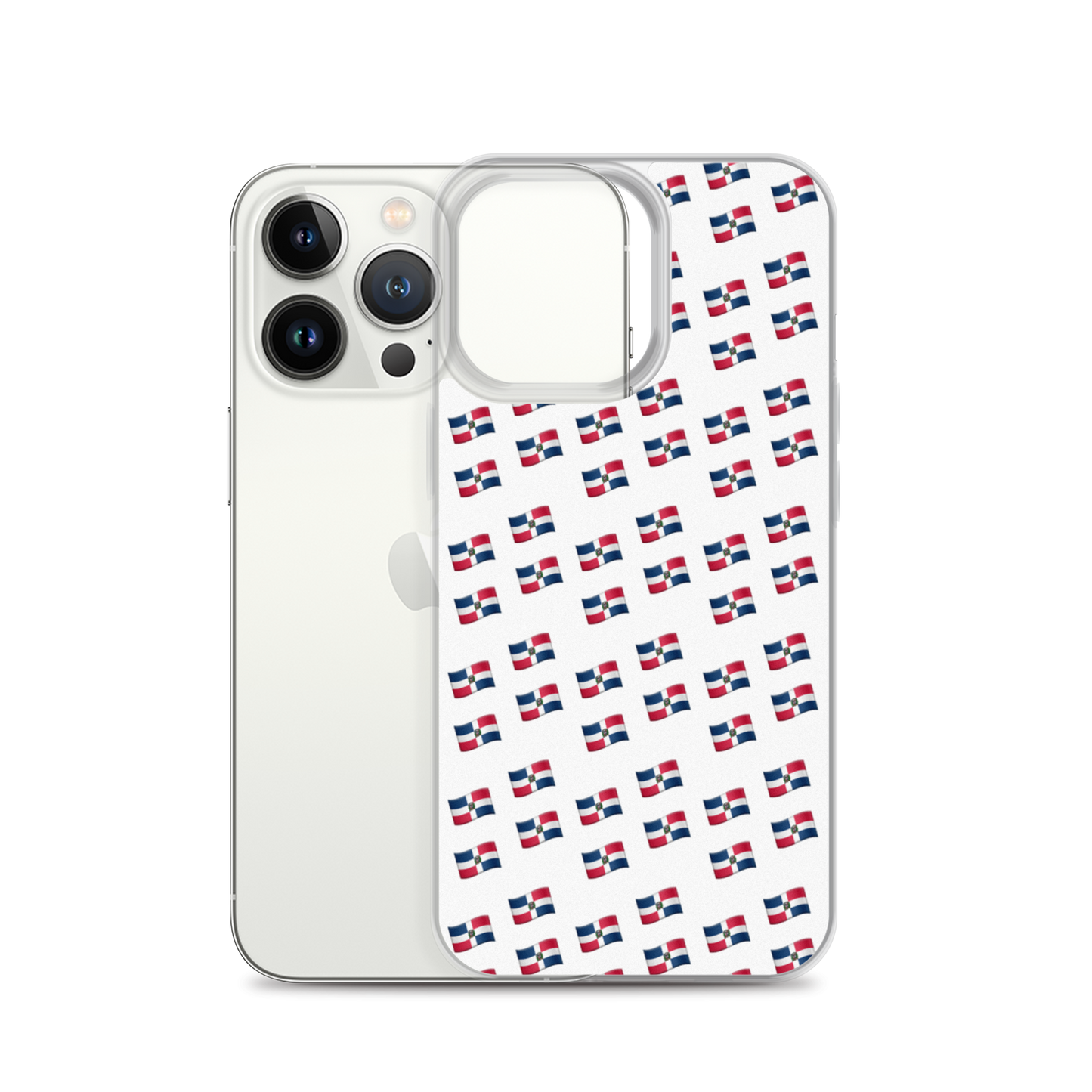 All-Over Emoji República Dominicana Flag iPhone Case