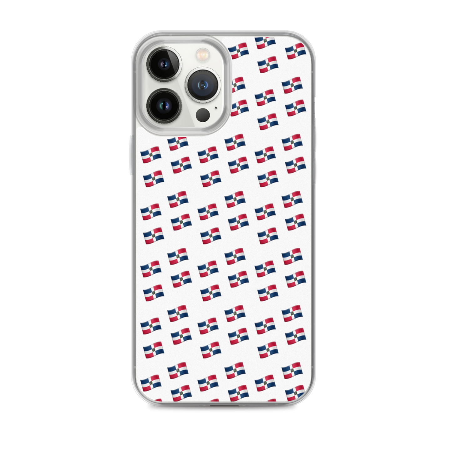 All-Over Emoji República Dominicana Flag iPhone Case