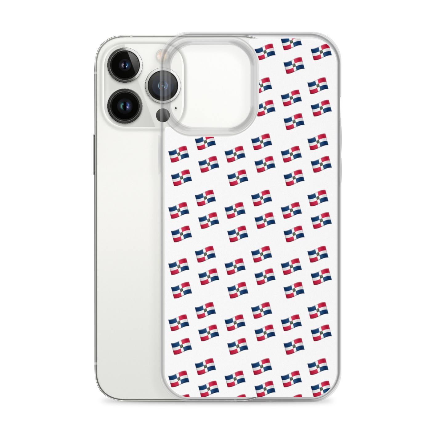 All-Over Emoji República Dominicana Flag iPhone Case