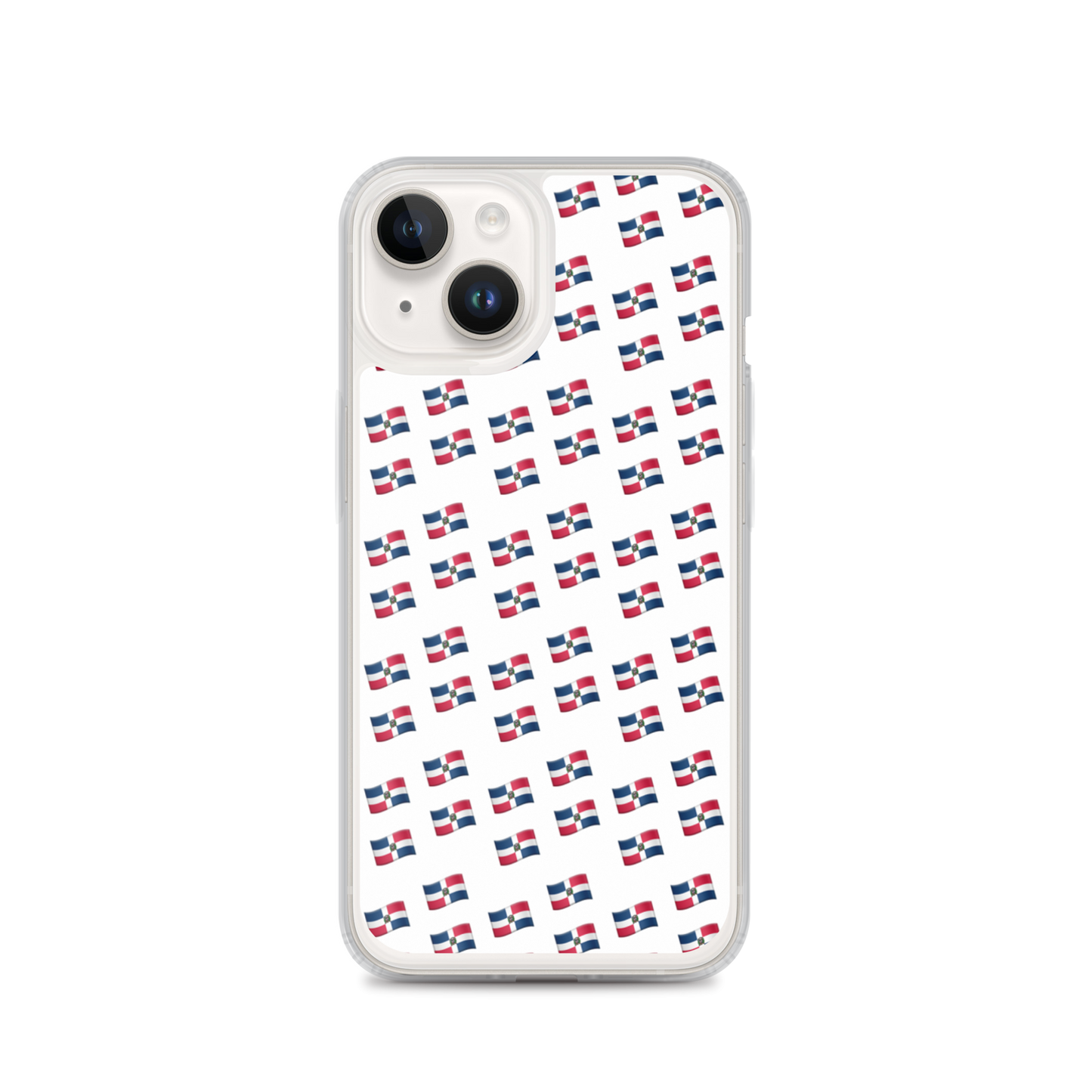 All-Over Emoji República Dominicana Flag iPhone Case