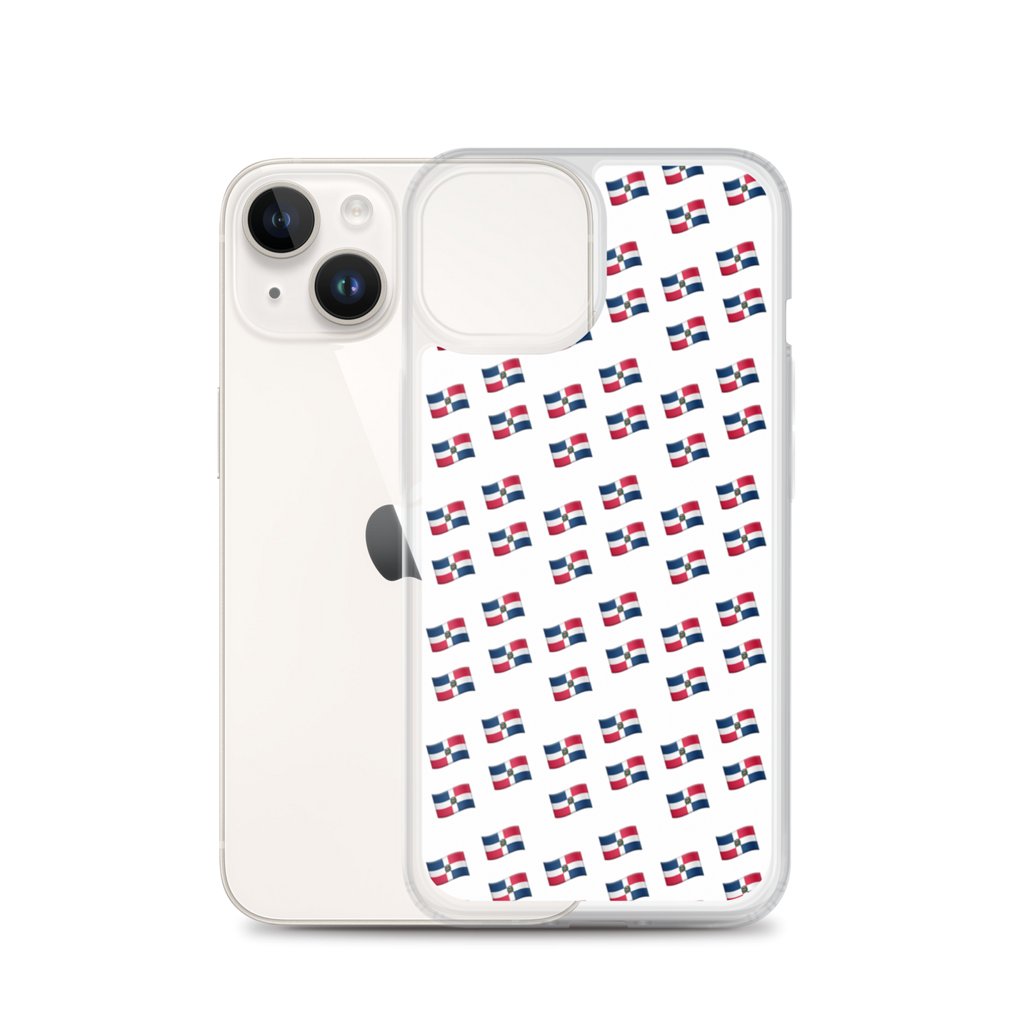 All-Over Emoji República Dominicana Flag iPhone Case
