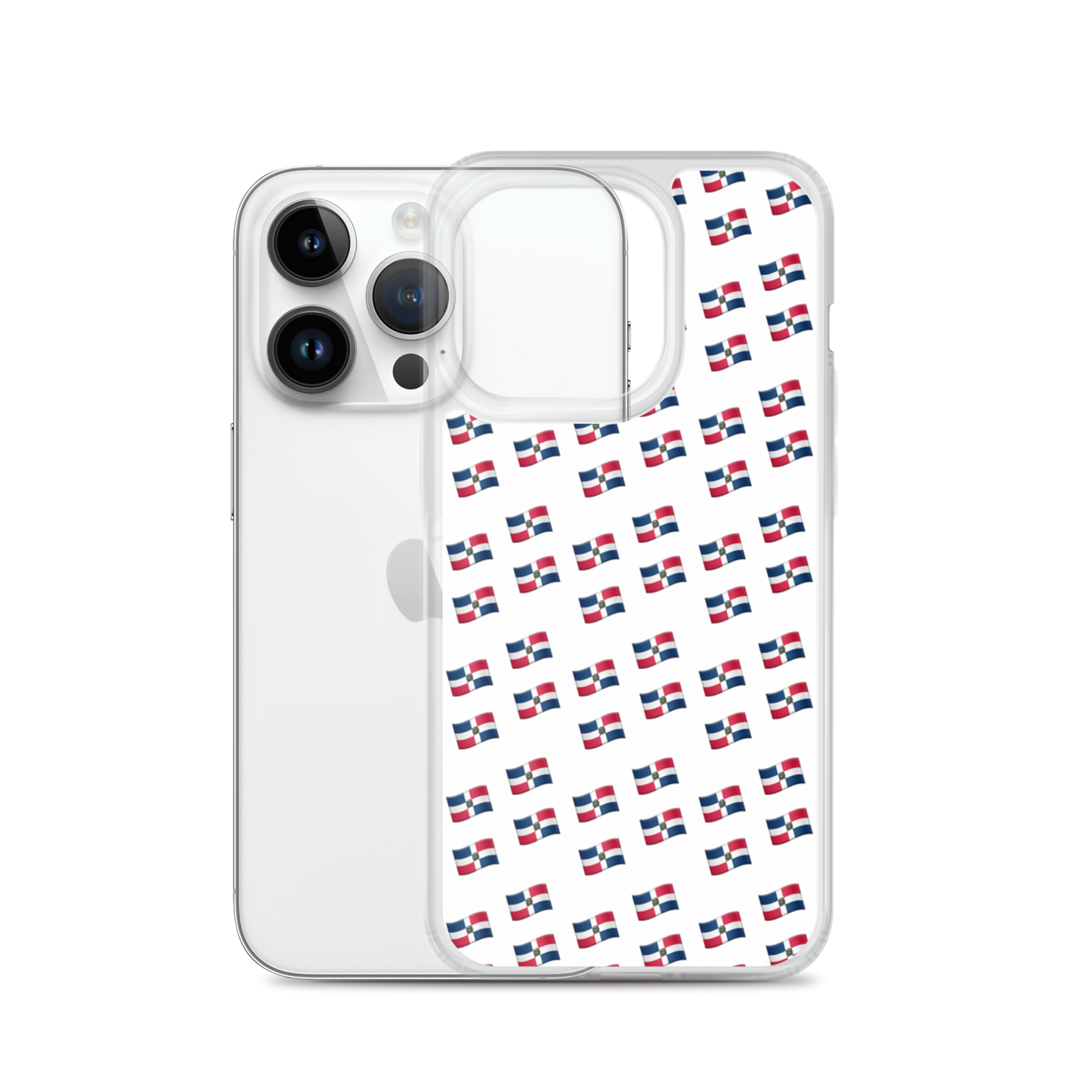All-Over Emoji República Dominicana Flag iPhone Case