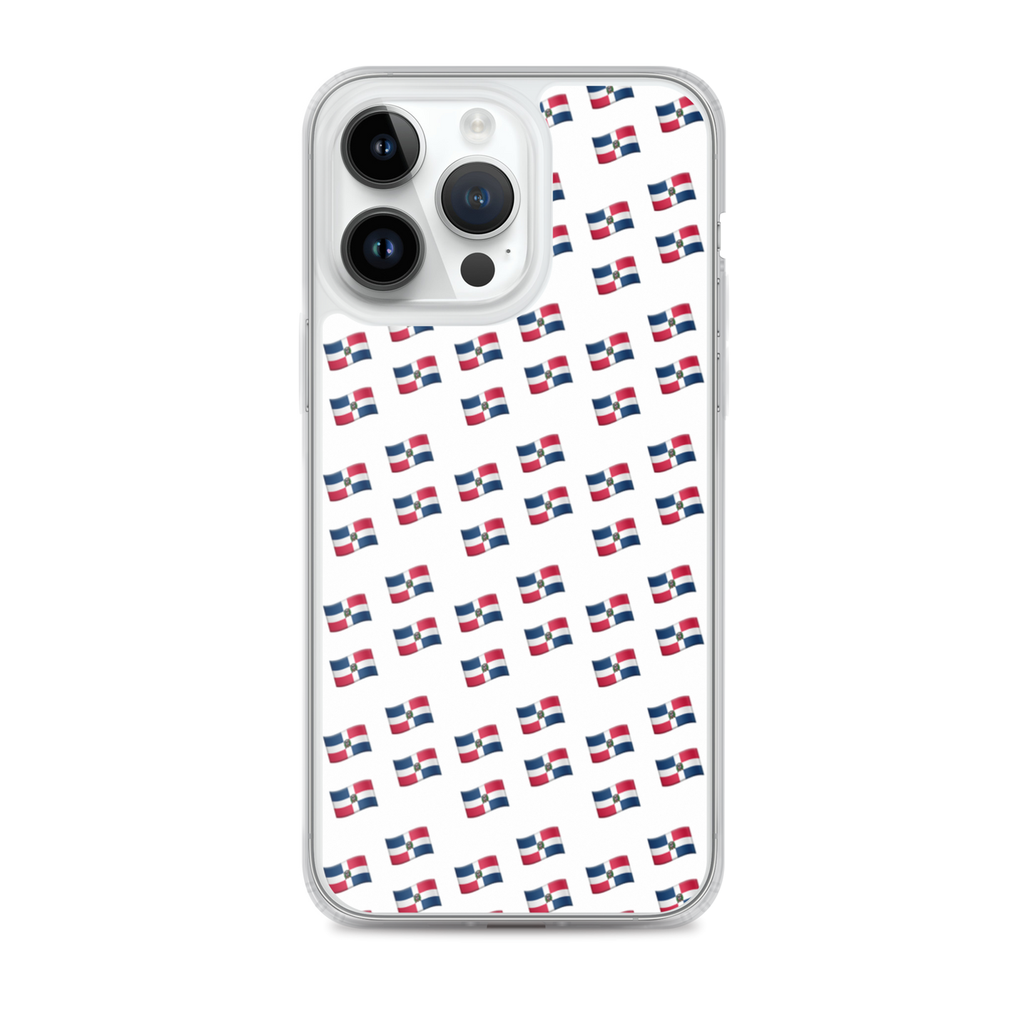 All-Over Emoji República Dominicana Flag iPhone Case