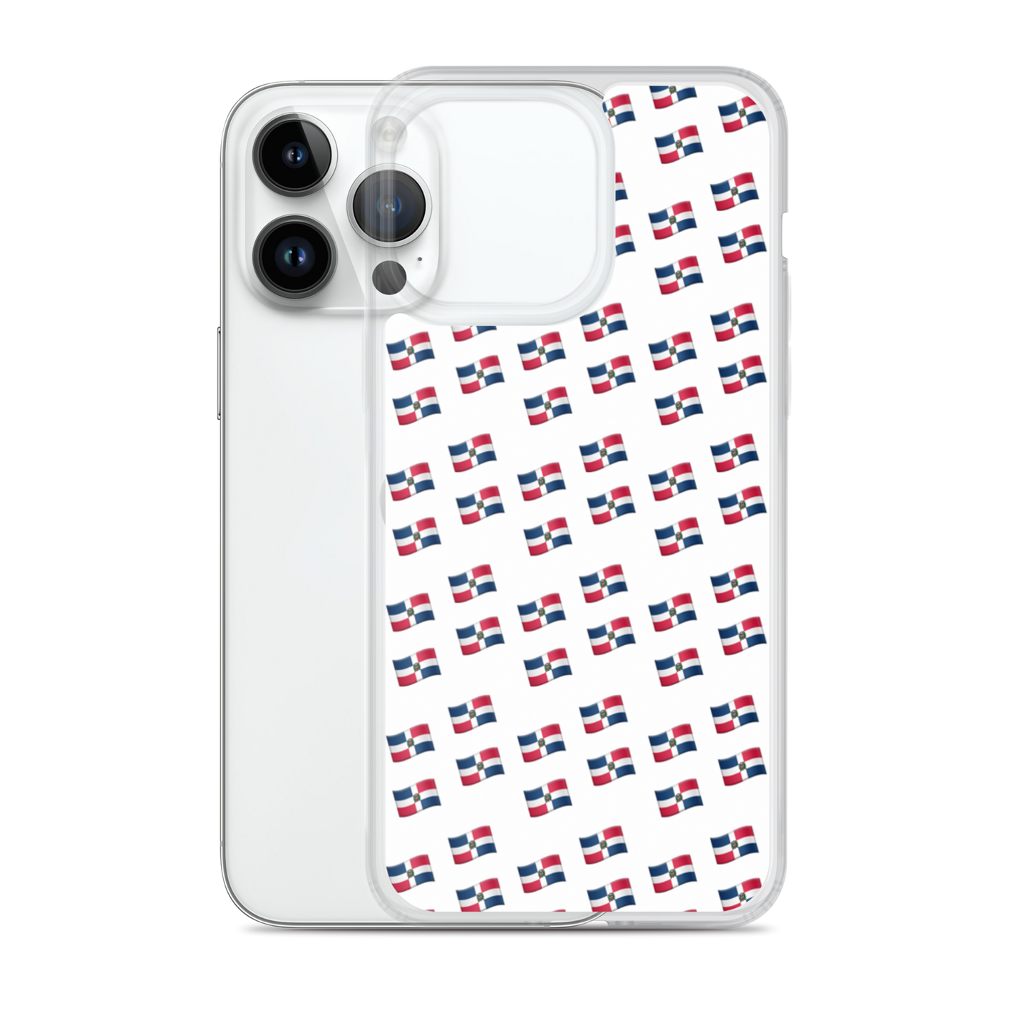 All-Over Emoji República Dominicana Flag iPhone Case