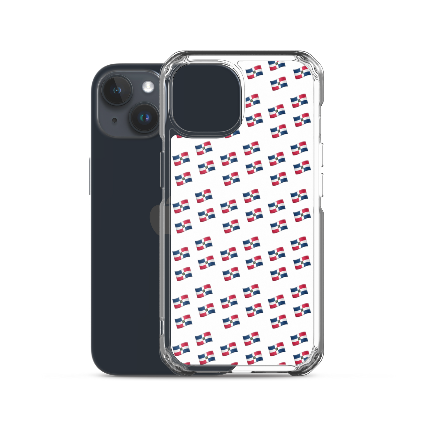 All-Over Emoji República Dominicana Flag iPhone Case