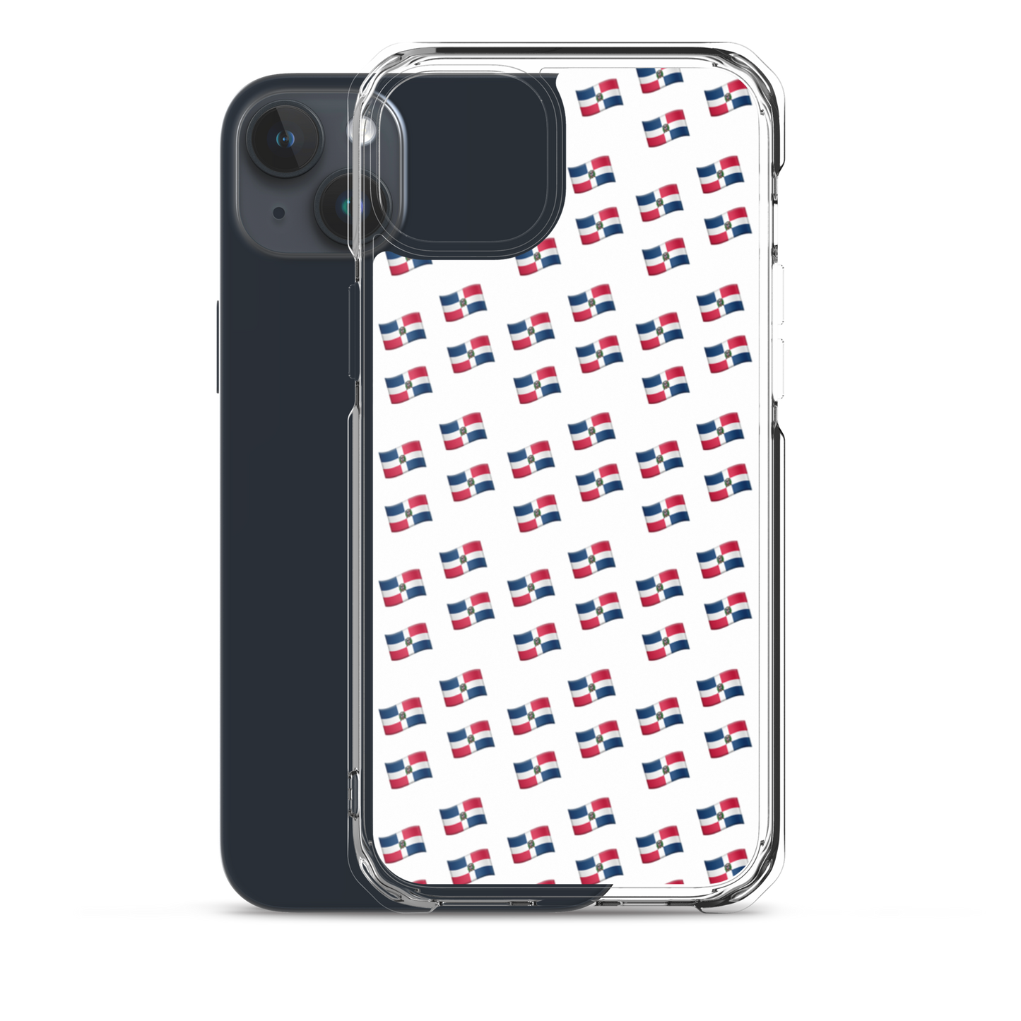 All-Over Emoji República Dominicana Flag iPhone Case