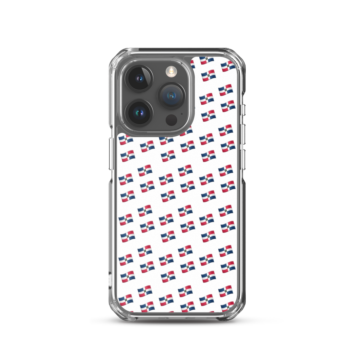 All-Over Emoji República Dominicana Flag iPhone Case