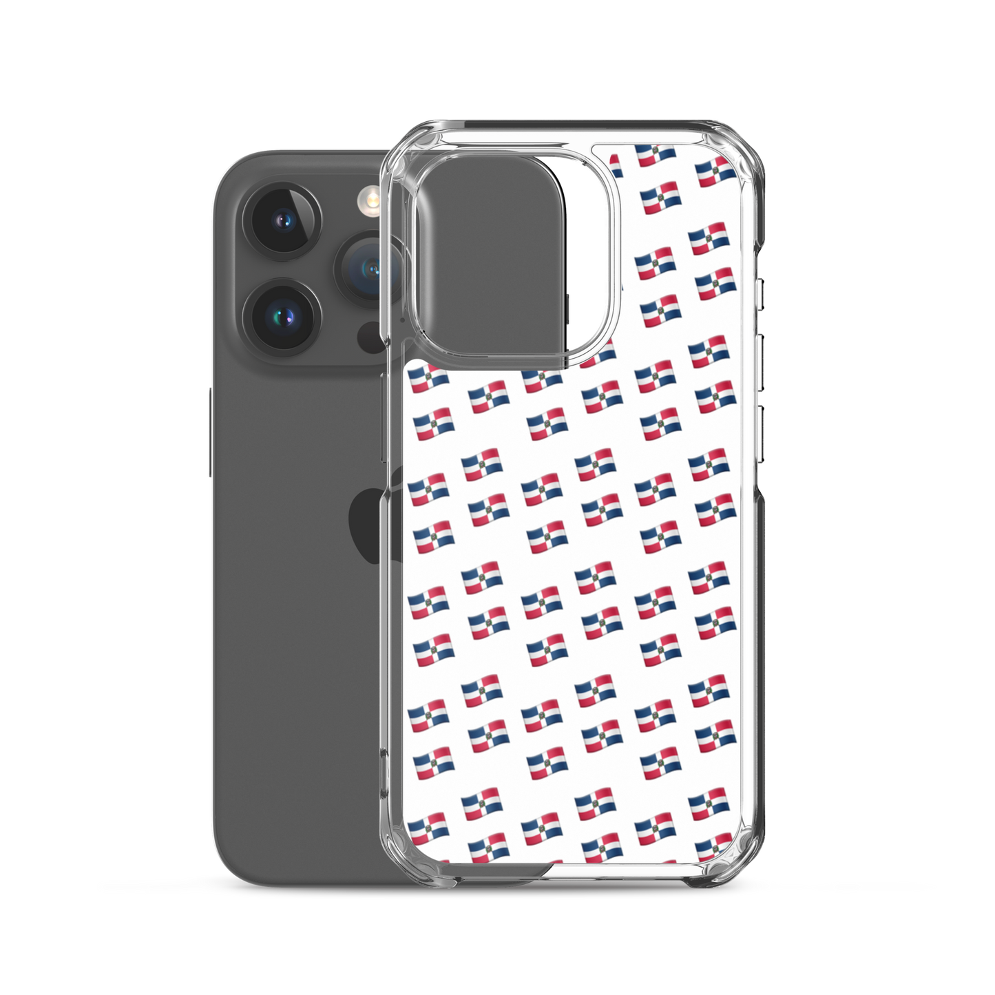 All-Over Emoji República Dominicana Flag iPhone Case