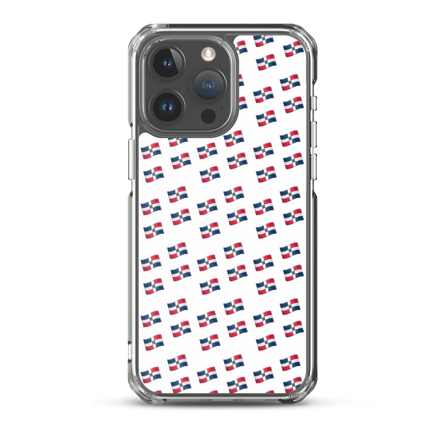 All-Over Emoji República Dominicana Flag iPhone Case
