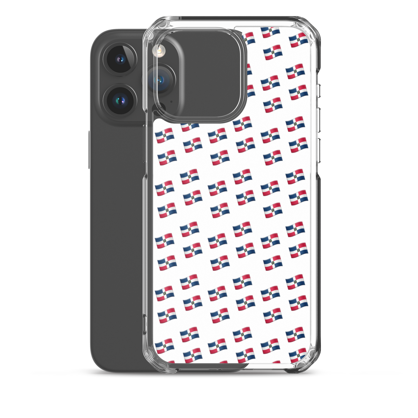 All-Over Emoji República Dominicana Flag iPhone Case