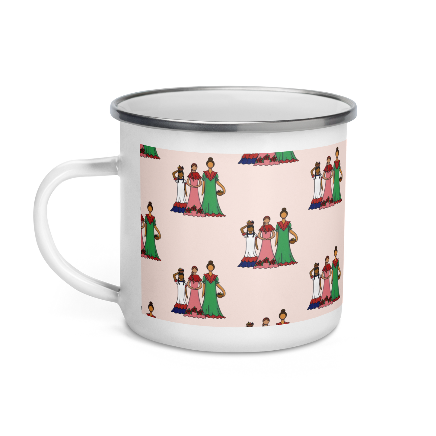 Dominican Faceless Dolls Enamel Mug