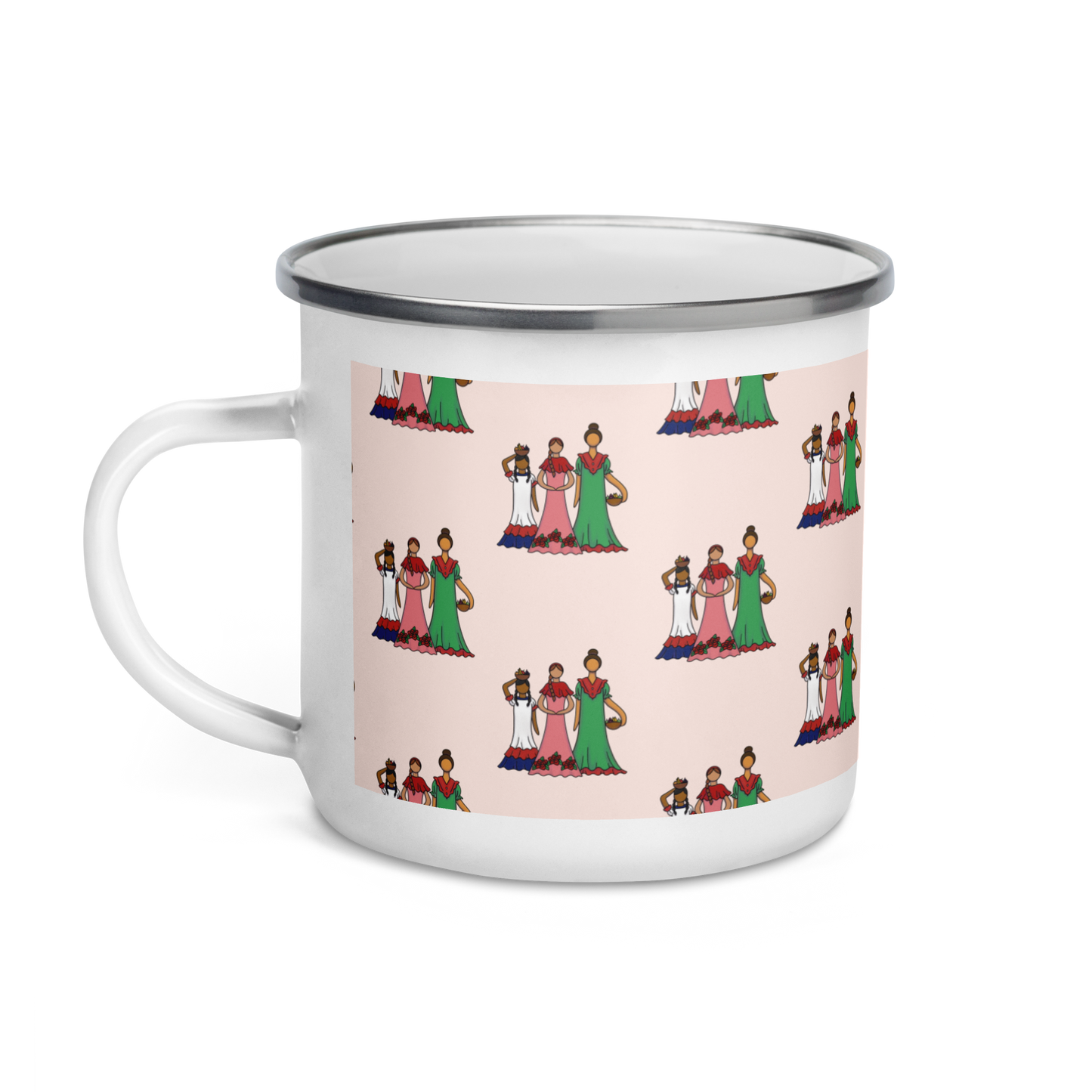 Dominican Faceless Dolls Enamel Mug