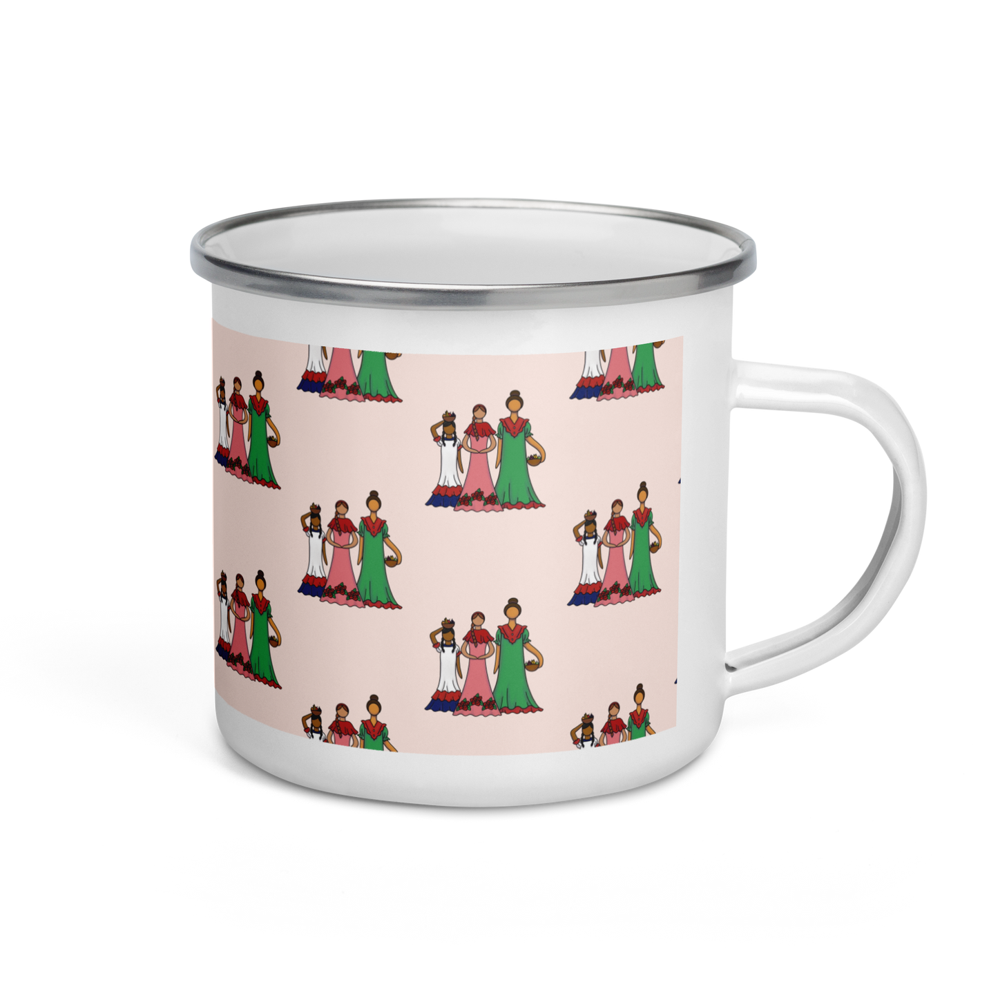 Dominican Faceless Dolls Enamel Mug
