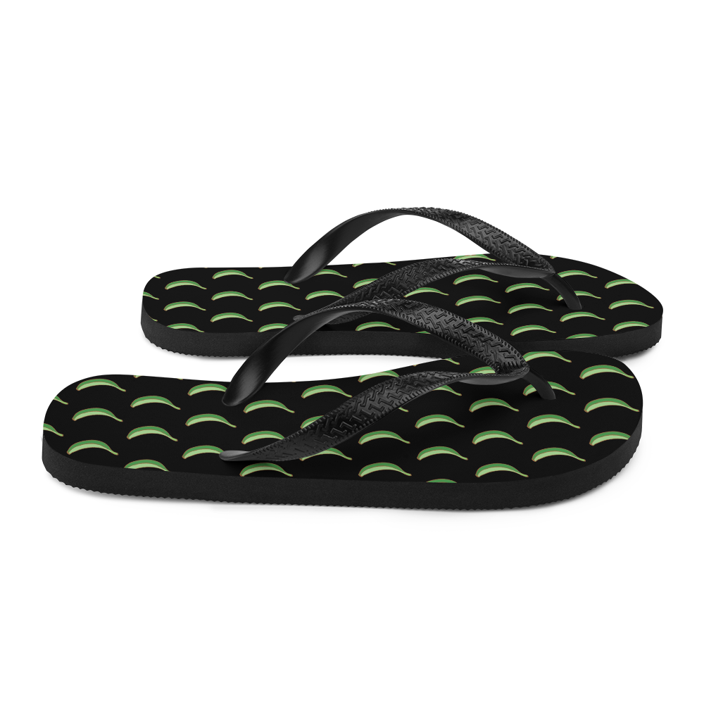 Platano All-Over Flip-Flops (Black)