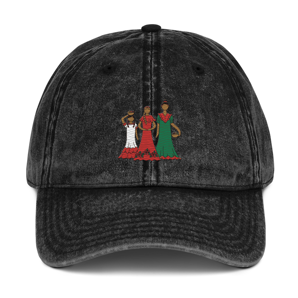 Dominican Faceless Dolls Vintage Cotton Dad Hat