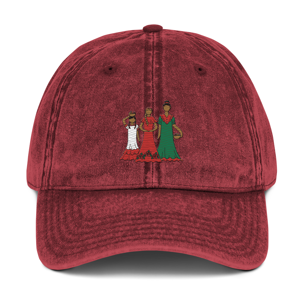 Dominican Faceless Dolls Vintage Cotton Dad Hat