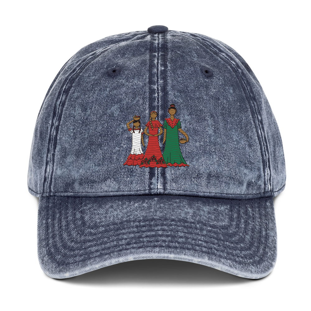 Dominican Faceless Dolls Vintage Cotton Dad Hat