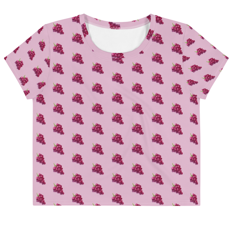 UVA 🍇 All-Over Print Crop Top - 2020 - DominicanGirlfriend.com - Frases Dominicanas - República Dominicana Lifestyle Graphic T-Shirts Streetwear & Accessories - New York - Bronx - Washington Heights - Miami - Florida - Boca Chica - USA - Dominican Clothing