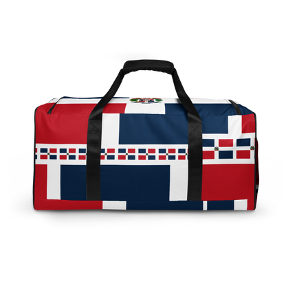 Dominican Republic Flag All-Over Collage Duffle Bag  - 2020 - DominicanGirlfriend.com - Frases Dominicanas - República Dominicana Lifestyle Graphic T-Shirts Streetwear & Accessories - New York - Bronx - Washington Heights - Miami - Florida - Boca Chica - USA - Dominican Clothing