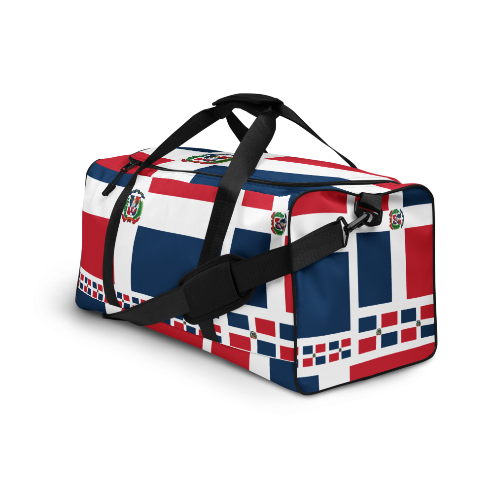 Dominican Republic Flag All-Over Collage Duffle Bag - 2020 - DominicanGirlfriend.com - Frases Dominicanas - República Dominicana Lifestyle Graphic T-Shirts Streetwear & Accessories - New York - Bronx - Washington Heights - Miami - Florida - Boca Chica - USA - Dominican Clothing