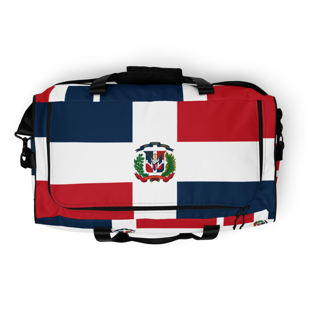 Dominican Republic Flag All-Over Collage Duffle Bag - 2020 - DominicanGirlfriend.com - Frases Dominicanas - República Dominicana Lifestyle Graphic T-Shirts Streetwear & Accessories - New York - Bronx - Washington Heights - Miami - Florida - Boca Chica - USA - Dominican Clothing
