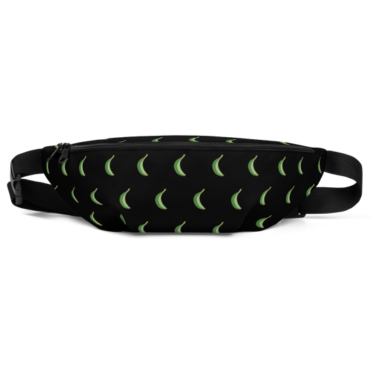 Platano All-Over Fanny Pack (Black)  - 2020 - DominicanGirlfriend.com - Frases Dominicanas - República Dominicana Lifestyle Graphic T-Shirts Streetwear & Accessories - New York - Bronx - Washington Heights - Miami - Florida - Boca Chica - USA - Dominican Clothing
