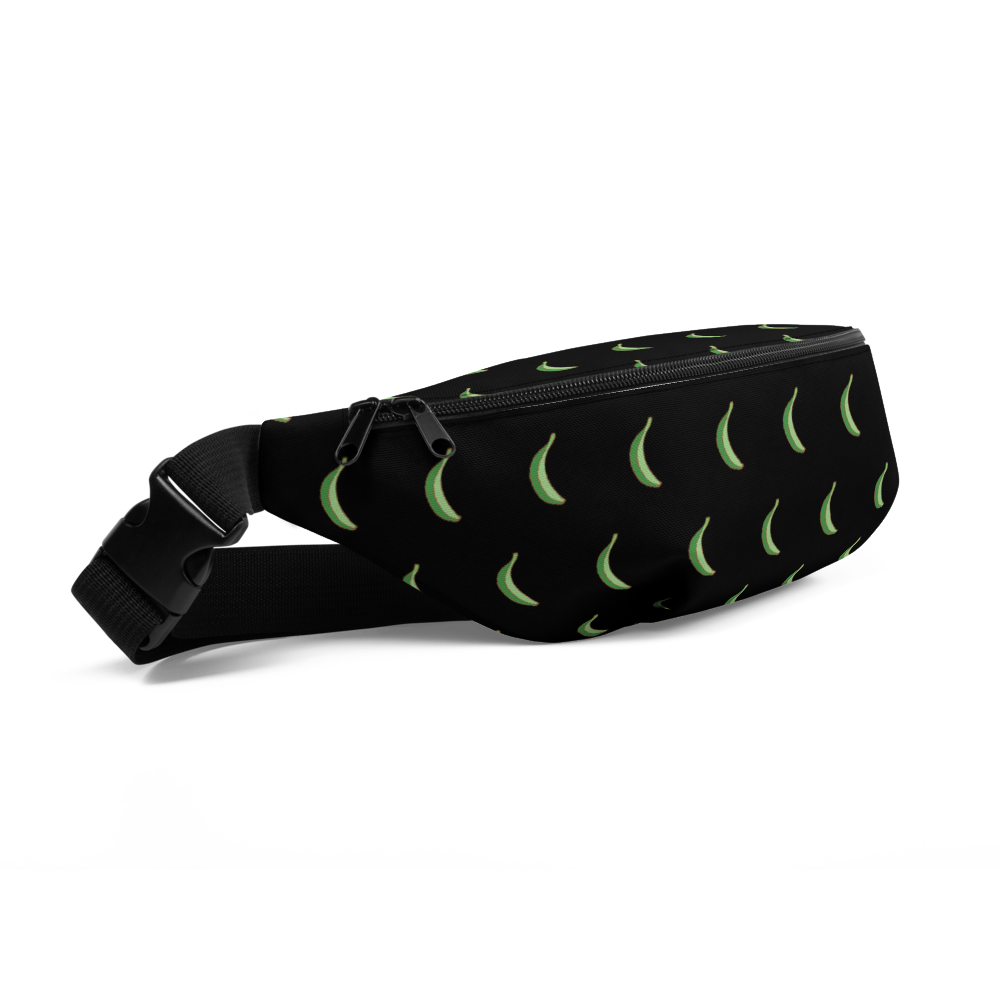 Platano All-Over Fanny Pack (Black) - 2020 - DominicanGirlfriend.com - Frases Dominicanas - República Dominicana Lifestyle Graphic T-Shirts Streetwear & Accessories - New York - Bronx - Washington Heights - Miami - Florida - Boca Chica - USA - Dominican Clothing