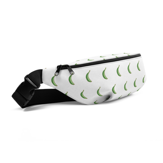 Platano All-Over Fanny Pack (White)  - 2020 - DominicanGirlfriend.com - Frases Dominicanas - República Dominicana Lifestyle Graphic T-Shirts Streetwear & Accessories - New York - Bronx - Washington Heights - Miami - Florida - Boca Chica - USA - Dominican Clothing