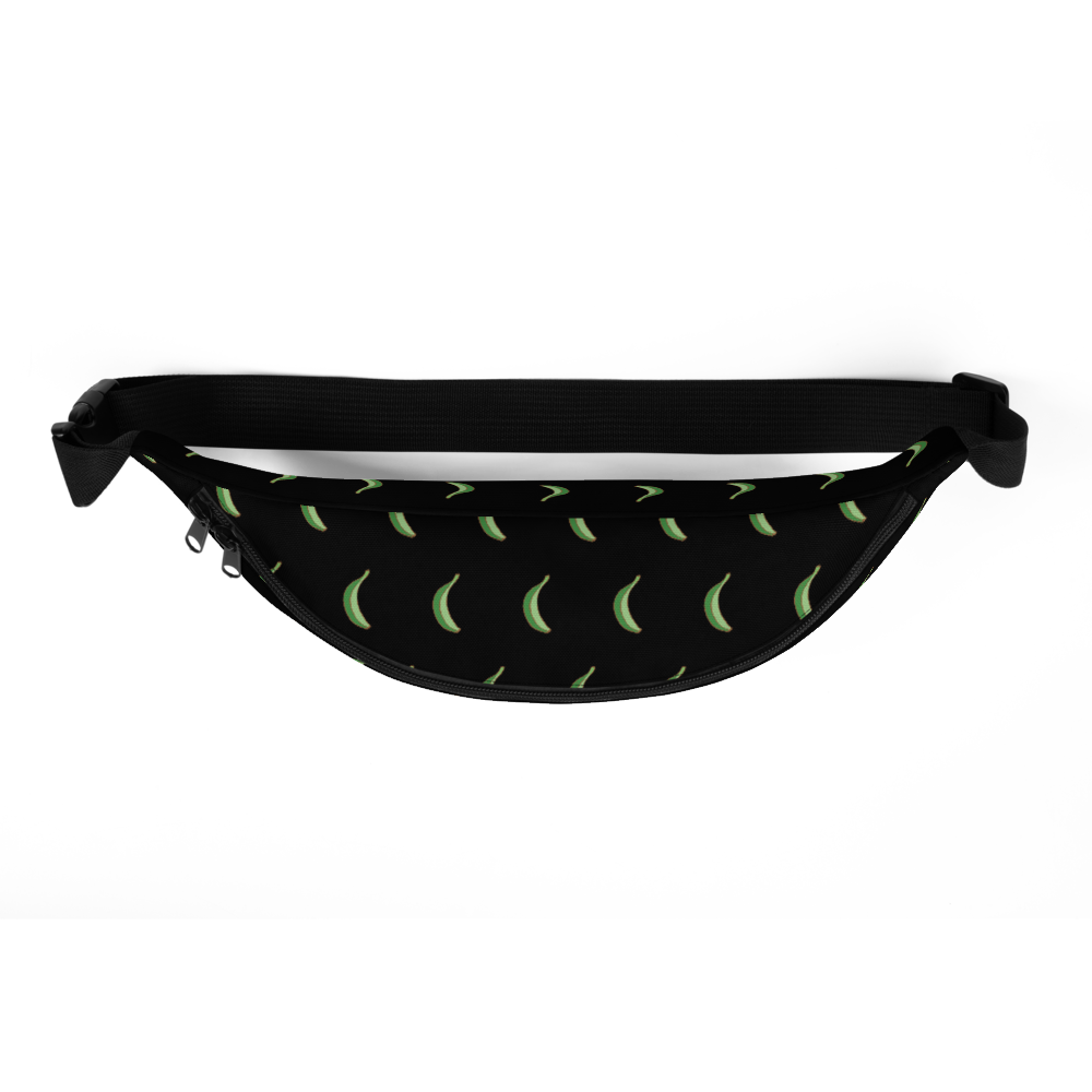 Platano All-Over Fanny Pack (Black) - 2020 - DominicanGirlfriend.com - Frases Dominicanas - República Dominicana Lifestyle Graphic T-Shirts Streetwear & Accessories - New York - Bronx - Washington Heights - Miami - Florida - Boca Chica - USA - Dominican Clothing