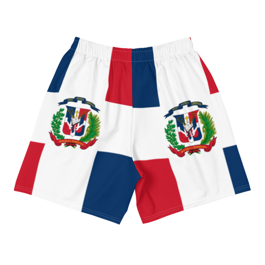 Dominican Republic Flag Men's Athletic Long Shorts  - 2020 - DominicanGirlfriend.com - Frases Dominicanas - República Dominicana Lifestyle Graphic T-Shirts Streetwear & Accessories - New York - Bronx - Washington Heights - Miami - Florida - Boca Chica - USA - Dominican Clothing