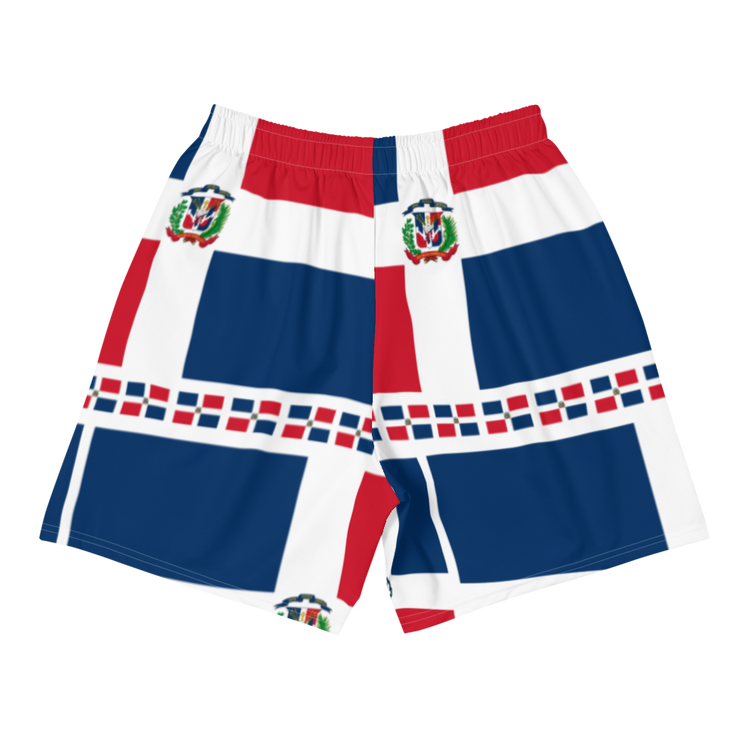 Dominican Republic Flag All-Over Collage Men's Athletic Long Shorts - 2020 - DominicanGirlfriend.com - Frases Dominicanas - República Dominicana Lifestyle Graphic T-Shirts Streetwear & Accessories - New York - Bronx - Washington Heights - Miami - Florida - Boca Chica - USA - Dominican Clothing