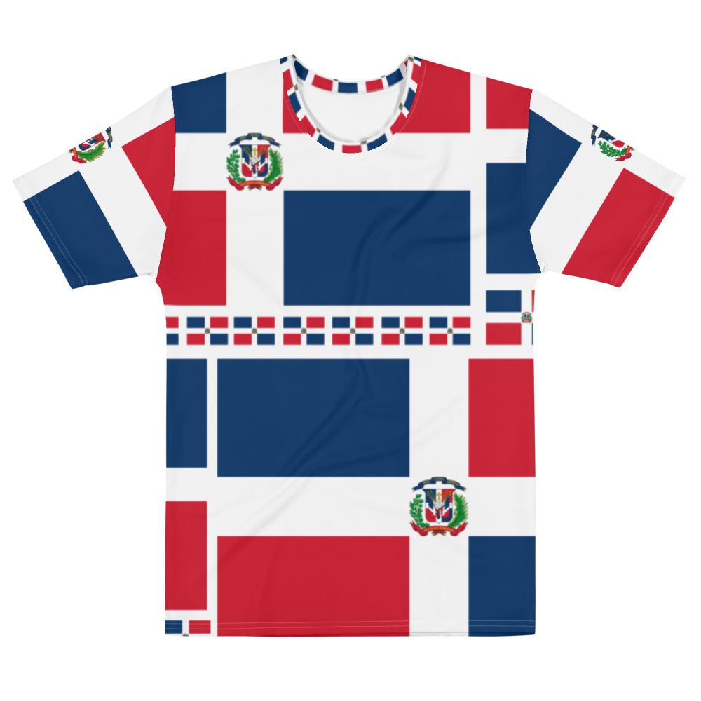 Dominican Republic Flag All-Over Collage Men's T-shirt - 2020 - DominicanGirlfriend.com - Frases Dominicanas - República Dominicana Lifestyle Graphic T-Shirts Streetwear & Accessories - New York - Bronx - Washington Heights - Miami - Florida - Boca Chica - USA - Dominican Clothing