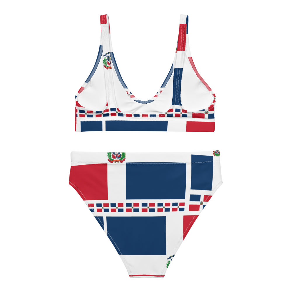 Dominican Republic Flag All-Over Collage High-Waisted Bikini - 2020 - DominicanGirlfriend.com - Frases Dominicanas - República Dominicana Lifestyle Graphic T-Shirts Streetwear & Accessories - New York - Bronx - Washington Heights - Miami - Florida - Boca Chica - USA - Dominican Clothing