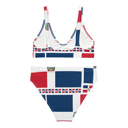 Dominican Republic Flag All-Over Collage High-Waisted Bikini  - 2020 - DominicanGirlfriend.com - Frases Dominicanas - República Dominicana Lifestyle Graphic T-Shirts Streetwear & Accessories - New York - Bronx - Washington Heights - Miami - Florida - Boca Chica - USA - Dominican Clothing