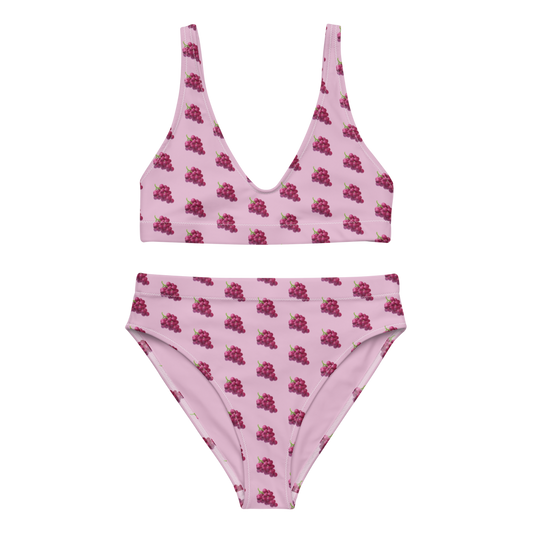 UVA 🍇 All-Over Print High-Waisted Bikini  - 2020 - DominicanGirlfriend.com - Frases Dominicanas - República Dominicana Lifestyle Graphic T-Shirts Streetwear & Accessories - New York - Bronx - Washington Heights - Miami - Florida - Boca Chica - USA - Dominican Clothing