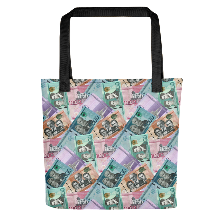 Dominican Pesos Tote Bag - 2020 - DominicanGirlfriend.com - Frases Dominicanas - República Dominicana Lifestyle Graphic T-Shirts Streetwear & Accessories - New York - Bronx - Washington Heights - Miami - Florida - Boca Chica - USA - Dominican Clothing