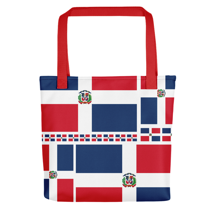 Dominican Republic Flag All-Over Collage Tote Bag - 2020 - DominicanGirlfriend.com - Frases Dominicanas - República Dominicana Lifestyle Graphic T-Shirts Streetwear & Accessories - New York - Bronx - Washington Heights - Miami - Florida - Boca Chica - USA - Dominican Clothing
