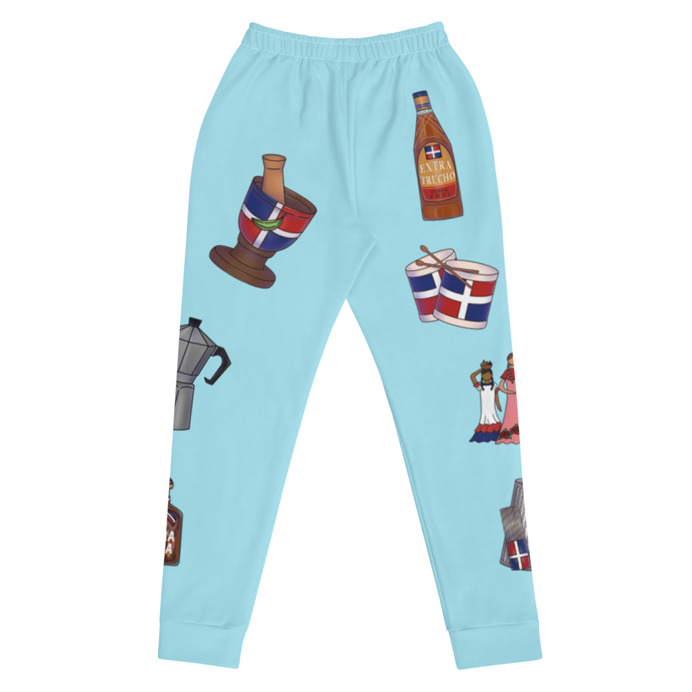 Dominican Treasures Women's Blizzard Blue Joggers  - 2020 - DominicanGirlfriend.com - Frases Dominicanas - República Dominicana Lifestyle Graphic T-Shirts Streetwear & Accessories - New York - Bronx - Washington Heights - Miami - Florida - Boca Chica - USA - Dominican Clothing