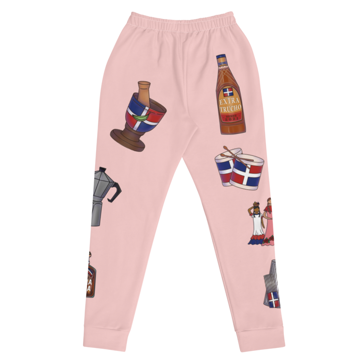 Dominican Treasures Women's Pink Joggers - 2020 - DominicanGirlfriend.com - Frases Dominicanas - República Dominicana Lifestyle Graphic T-Shirts Streetwear & Accessories - New York - Bronx - Washington Heights - Miami - Florida - Boca Chica - USA - Dominican Clothing
