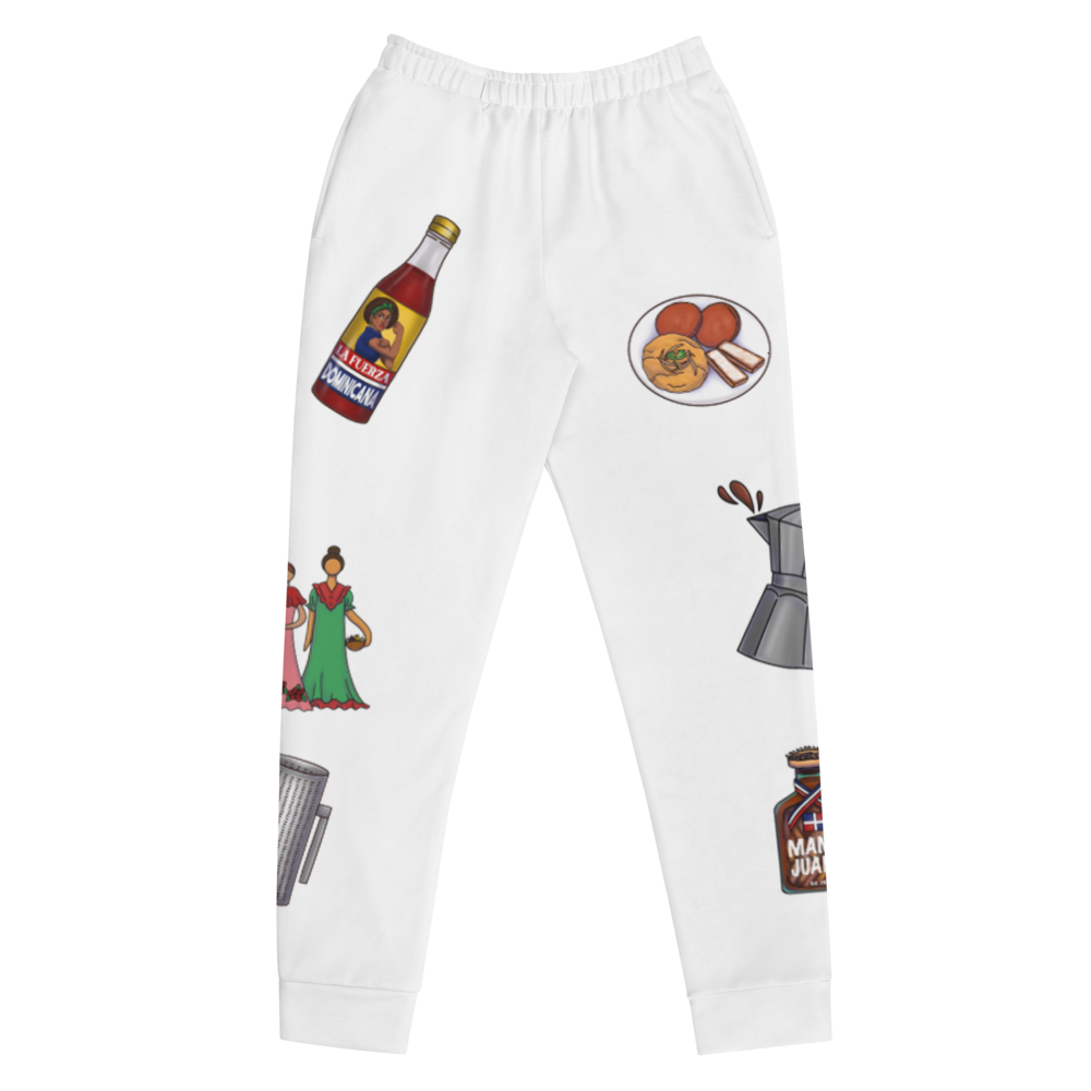 Dominican Treasures Women's White Joggers - 2020 - DominicanGirlfriend.com - Frases Dominicanas - República Dominicana Lifestyle Graphic T-Shirts Streetwear & Accessories - New York - Bronx - Washington Heights - Miami - Florida - Boca Chica - USA - Dominican Clothing