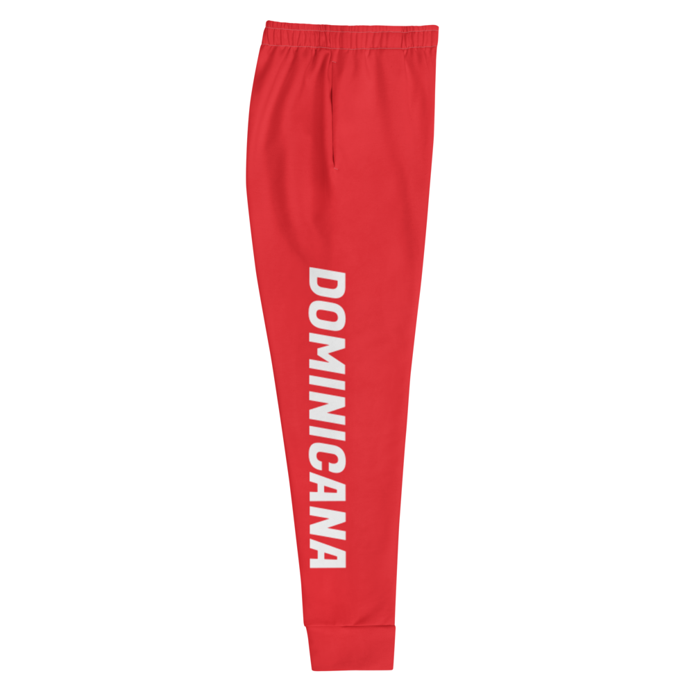 Dominicana Women's Red Sweatpants Joggers  - 2020 - DominicanGirlfriend.com - Frases Dominicanas - República Dominicana Lifestyle Graphic T-Shirts Streetwear & Accessories - New York - Bronx - Washington Heights - Miami - Florida - Boca Chica - USA - Dominican Clothing