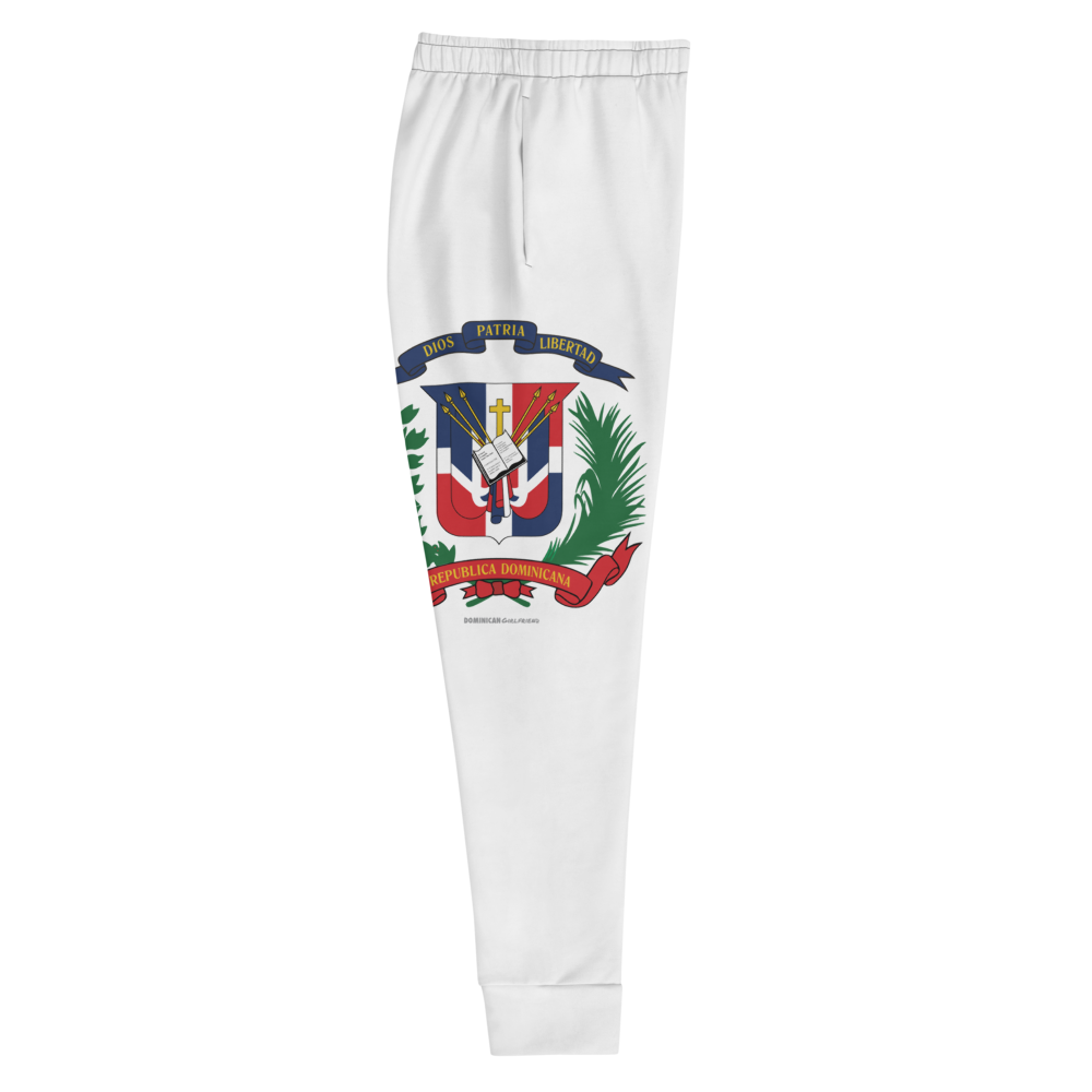 Escudo de la República Dominicana Women's Red Joggers - 2020 - DominicanGirlfriend.com - Frases Dominicanas - República Dominicana Lifestyle Graphic T-Shirts Streetwear & Accessories - New York - Bronx - Washington Heights - Miami - Florida - Boca Chica - USA - Dominican Clothing