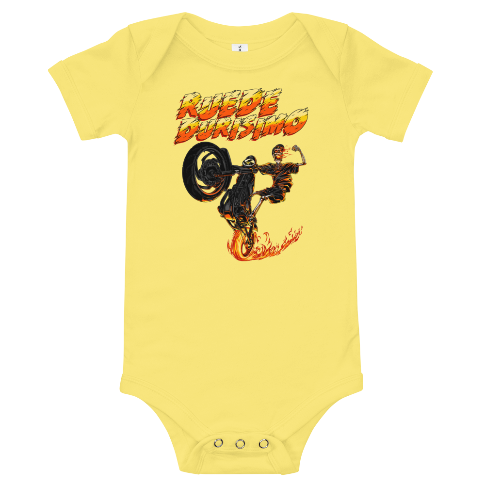 Ruede Durisimo Baby Short Sleeve One Piece - 2020 - DominicanGirlfriend.com - Frases Dominicanas - República Dominicana Lifestyle Graphic T-Shirts Streetwear & Accessories - New York - Bronx - Washington Heights - Miami - Florida - Boca Chica - USA - Dominican Clothing