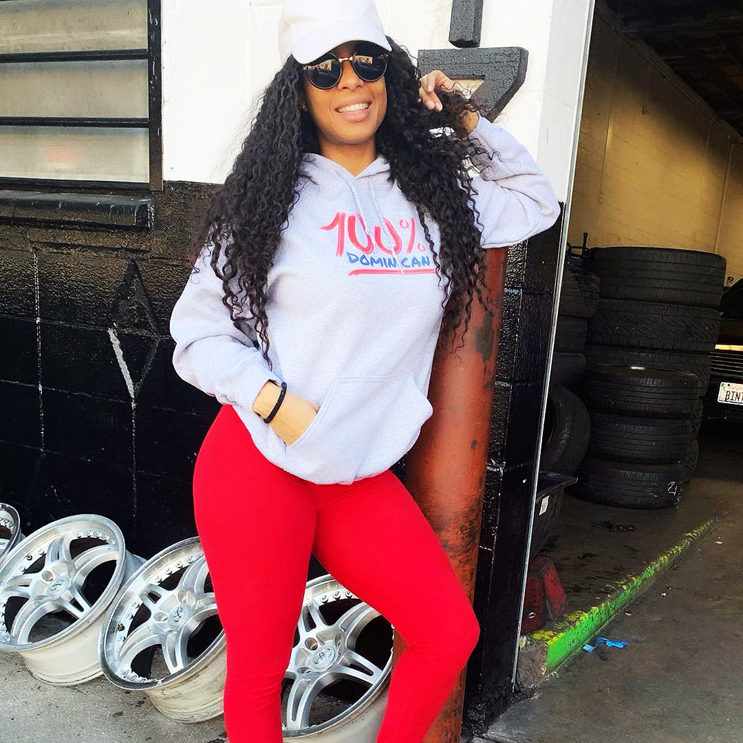 100% Dominican Unisex Hoodie  - 2020 - DominicanGirlfriend.com - Frases Dominicanas - República Dominicana Lifestyle Graphic T-Shirts Streetwear & Accessories - New York - Bronx - Washington Heights - Miami - Florida - Boca Chica - USA - Dominican Clothing