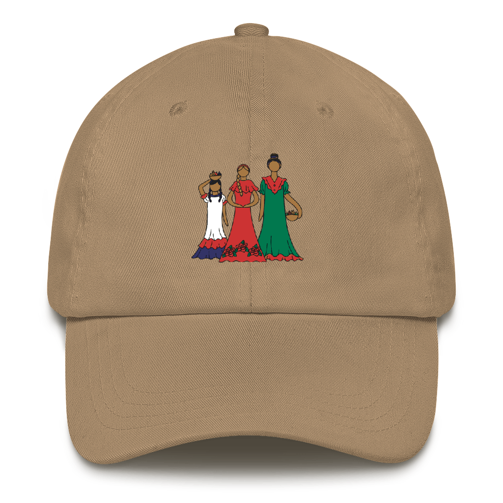 Dominican Faceless Dolls Dad Hat  - 2020 - DominicanGirlfriend.com - Frases Dominicanas - República Dominicana Lifestyle Graphic T-Shirts Streetwear & Accessories - New York - Bronx - Washington Heights - Miami - Florida - Boca Chica - USA - Dominican Clothing